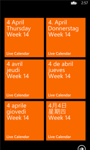 windows phone calendar app