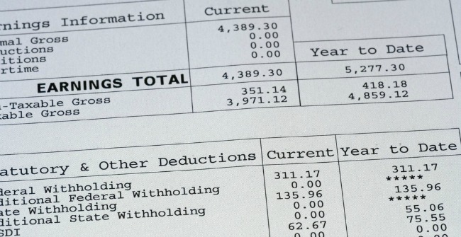 accounting paystub